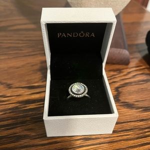 Beautiful Pandora Size 7 Faux Diamond Ring /w Box